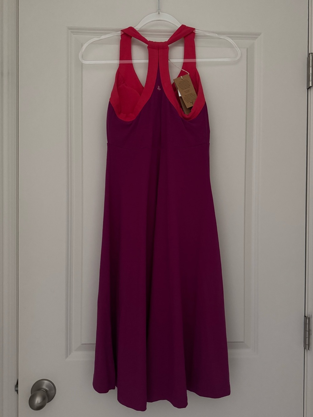 Prana NWTs Cali Dress- Rich Fuchsia - Picture 3 of 4